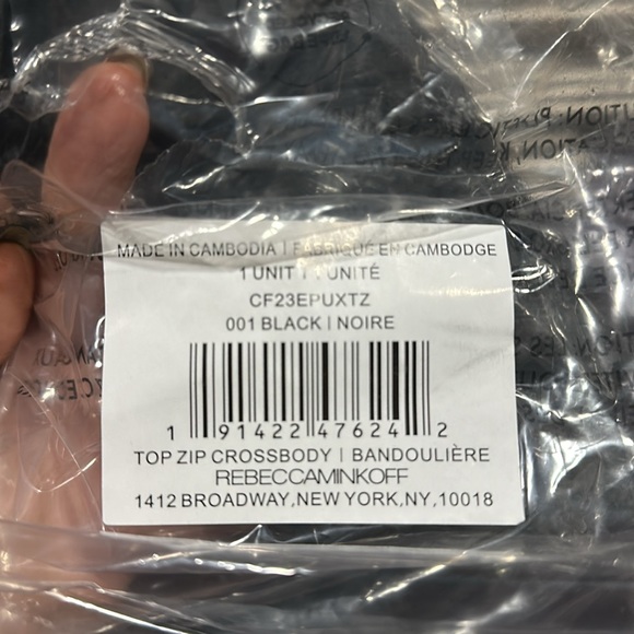 NWT Rebecca Minkoff Black stud top zip crossbody. - Picture 15 of 15